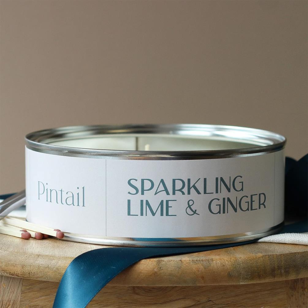 Pintail Candles Sparkling Lime & Ginger Triple Wick Tin Candle Extra Image 1